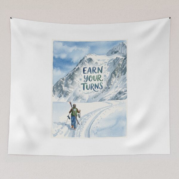 Item preview, Earn Your Turns designed and sold by skihappyco.