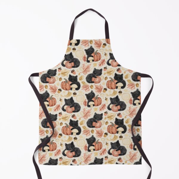 Item preview, Hand Drawn Black Cat Pumpkins and Foliage designed and sold by AlyssasCreativeBoutique.