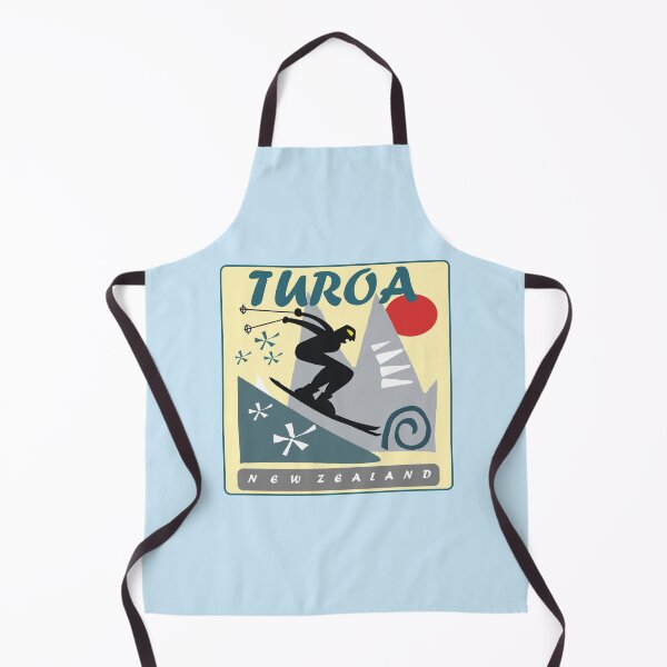 Item preview, Turoa Skiing Mount Ruapehu New Zealand designed and sold by Al Benge - NZ & Australian Art.