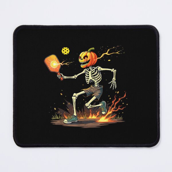 Item preview, Spooky Dink Pumpkin Head Skeleton Pickleball Halloween designed and sold by ZariahNey.