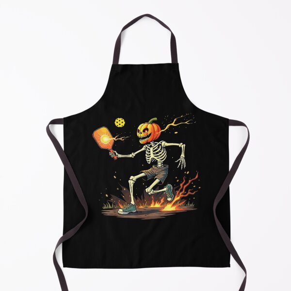 Item preview, Spooky Dink Pumpkin Head Skeleton Pickleball Halloween designed and sold by ZariahNey.