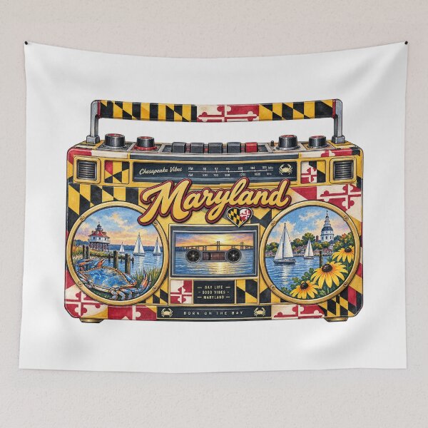 Item preview, Maryland Gen X Boom Box designed and sold by Whimspired By Paxx.
