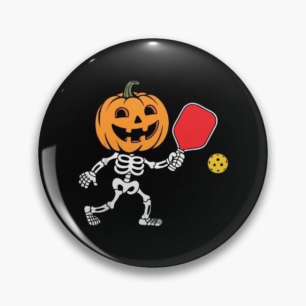 Item preview, Spooky Dink Pumpkin Head Skeleton Pickleball Spooky designed and sold by ZariahNey.