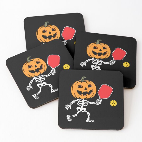 Item preview, Spooky Dink Pumpkin Head Skeleton Pickleball Spooky designed and sold by ZariahNey.