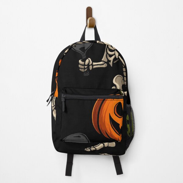 Item preview, Spooky Dink Pumpkin Head Skeleton Playing Pickleball designed and sold by ZariahNey.