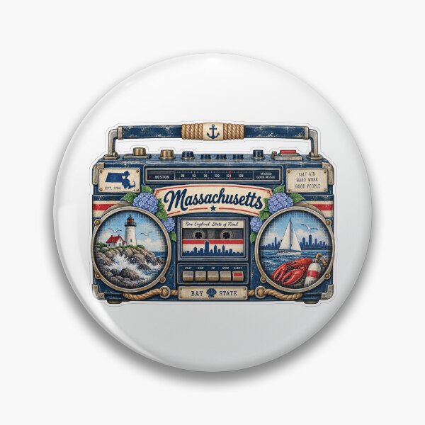 Item preview, Massachusetts Gen X Boom Box designed and sold by Whimspired By Paxx.