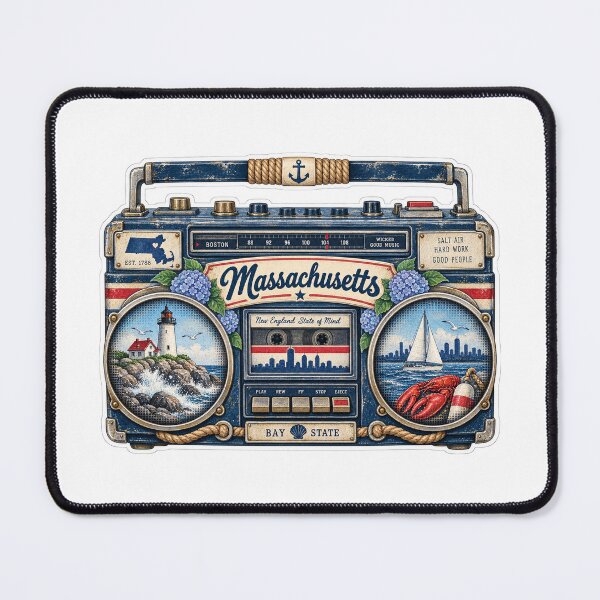 Item preview, Massachusetts Gen X Boom Box designed and sold by Whimspired By Paxx.