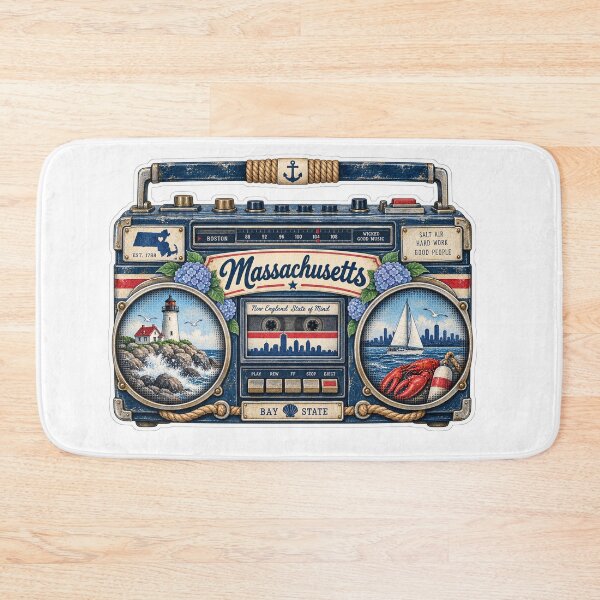 Item preview, Massachusetts Gen X Boom Box designed and sold by Whimspired By Paxx.