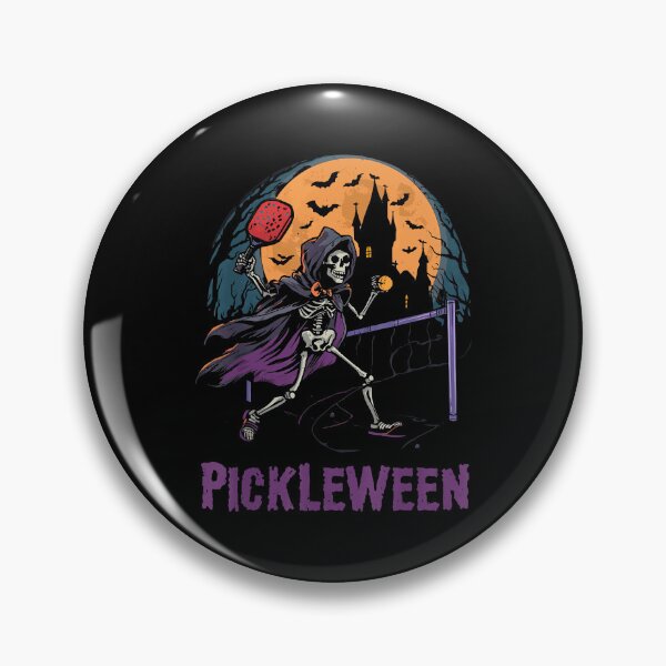 Item preview, Spooky Dink Scary Pickleween Skeleton Goth Pickleball Player designed and sold by ZariahNey.