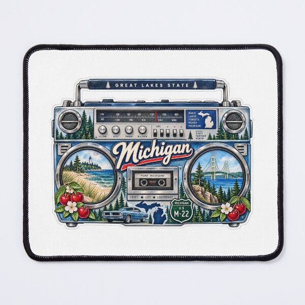 Item preview, Michigan Gen X Boom Box designed and sold by Whimspired By Paxx.
