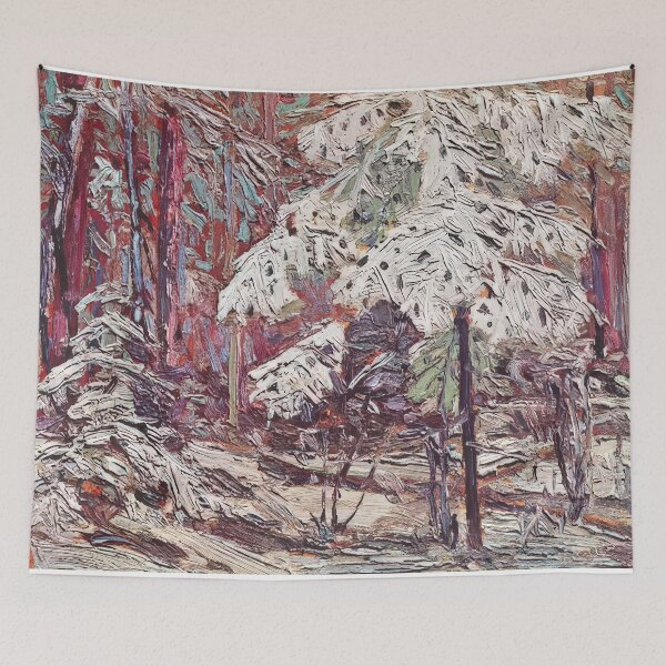 Item preview, Snow in the woods 1916 designed and sold by VeilOfPigments.