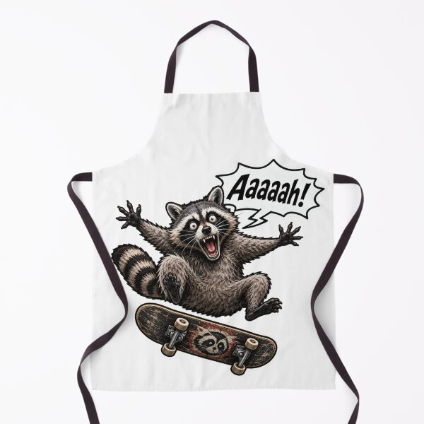 Item preview, Aaaaah! Skateboarding Raccoon designed and sold by TrendScanner.