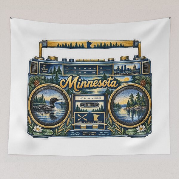 Item preview, Minnesota Gen X Boom Box designed and sold by Whimspired By Paxx.