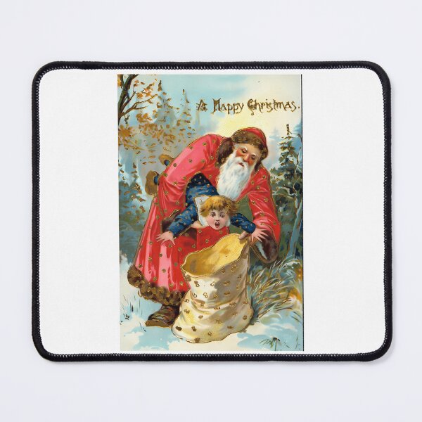 Item preview, Victorian Santa Stuffing Child Into Sack Christmas Greeting designed and sold by GuessNexted.