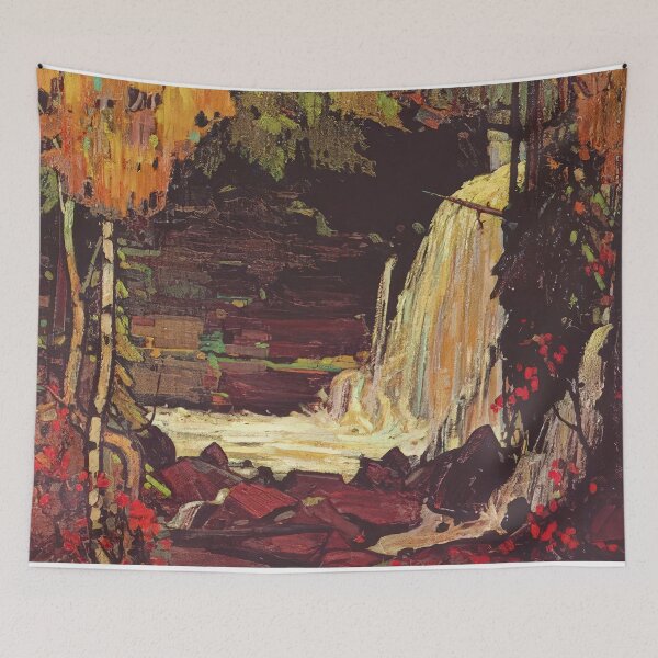 Item preview, Woodland waterfall 1916 designed and sold by VeilOfPigments.