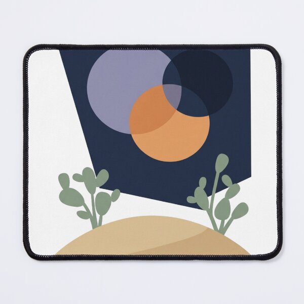 Item preview, Desert Moon Circles – Minimalist Abstract Celestial Nature Art designed and sold by meghnad.