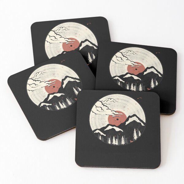Item preview, Retro Vinyl Record Mountain Sunset Forest designed and sold by RolandoHam.