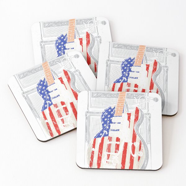 Item preview, American Flag Guitar 4th of July Guitarist USA Country Music Graphic  designed and sold by DiegoLuca.
