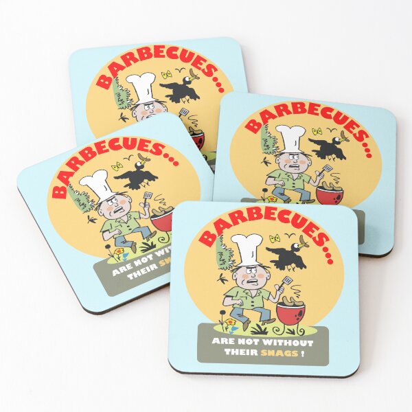 Item preview, Humorous Cartoon Barbecue Sausage Sizzle design designed and sold by Al Benge - NZ & Australian Art.