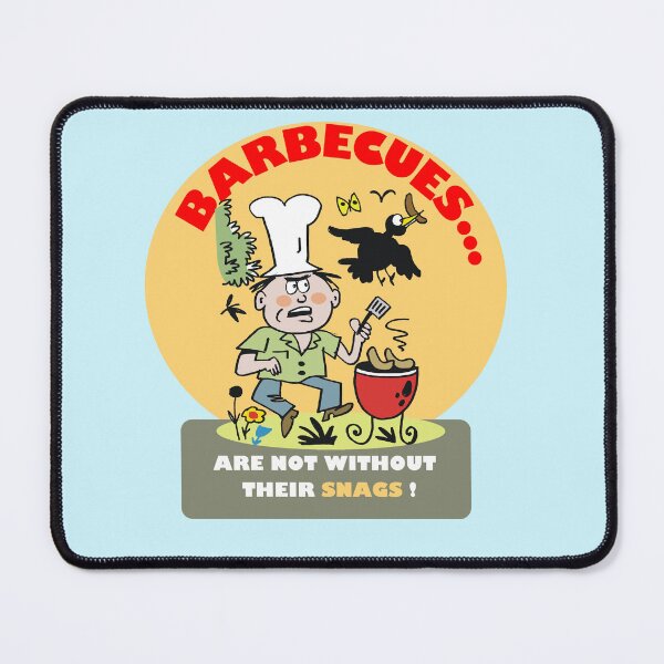 Item preview, Humorous Cartoon Barbecue Sausage Sizzle design designed and sold by Al Benge - NZ & Australian Art.