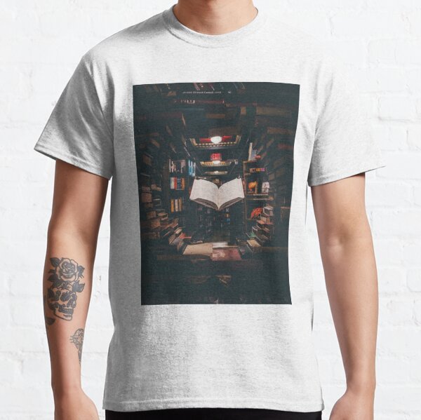 Book floating through the air in a library Classic T-Shirt