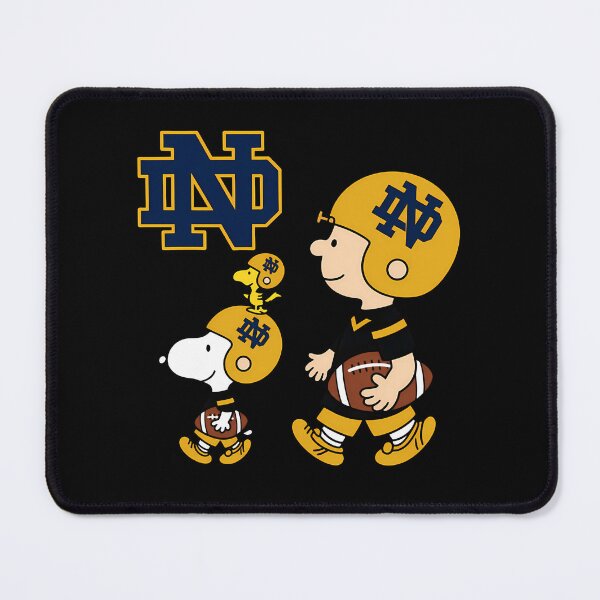 Item preview, Notre Dame Fighting Irish football Charlie Brown Snoopy and Woodstock designed and sold by pik-niki.