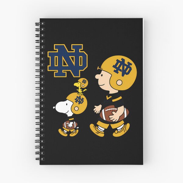 Item preview, Notre Dame Fighting Irish football Charlie Brown Snoopy and Woodstock designed and sold by pik-niki.