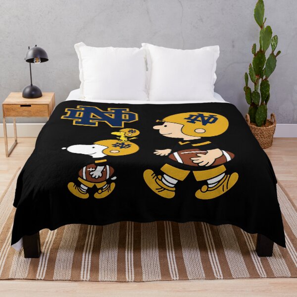 Item preview, Notre Dame Fighting Irish football Charlie Brown Snoopy and Woodstock designed and sold by pik-niki.