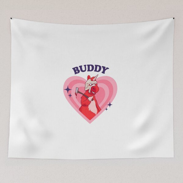 Item preview, Buddy The Unicorn Horror Pink heart designed and sold by jentochicken.