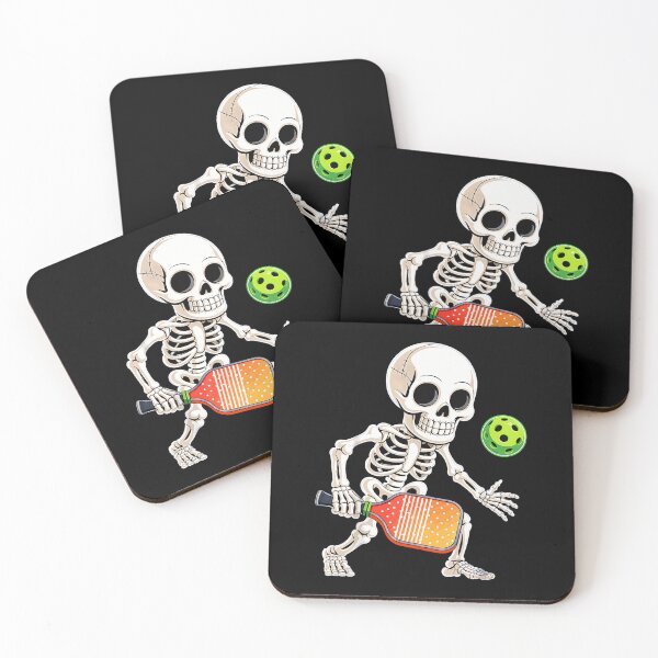 Item preview, Spooky Dink Skeleton Playing Pickle Ball Halloween designed and sold by ZariahNey.