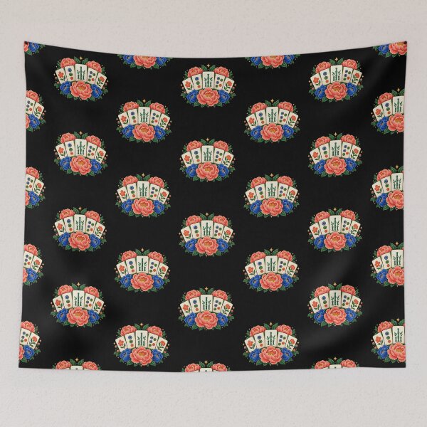 Item preview, Mahjong Beginner Club – Colorful Botanical Tile Art designed and sold by Georain.