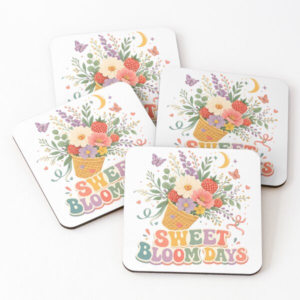 Item preview, Sweet Bloom Days Floral Strawberry Bouquet Pastel Cottagecore Art Design designed and sold by inkoutninja.
