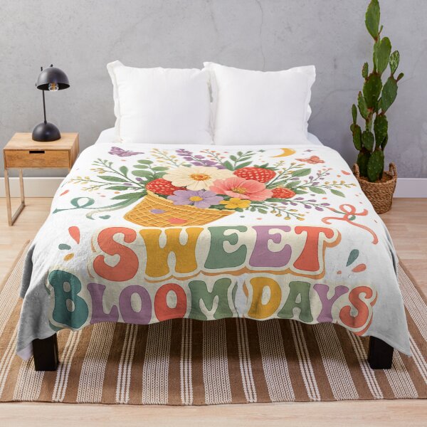 Item preview, Sweet Bloom Days Floral Strawberry Bouquet Pastel Cottagecore Art Design designed and sold by inkoutninja.