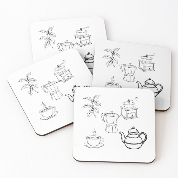 Item preview, Coffee Collection Natural Line Art Gift designed and sold by OneLine Studio.