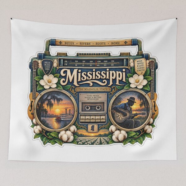 Item preview, Mississippi Gen X Boom Box designed and sold by Whimspired By Paxx.