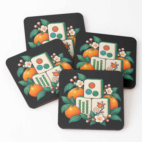 Item preview,  Mahjong Beginner Club – Colorful Botanical Tile Art designed and sold by Georain.