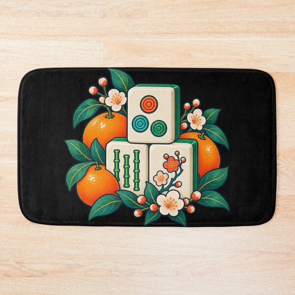 Item preview,  Mahjong Beginner Club – Colorful Botanical Tile Art designed and sold by Georain.