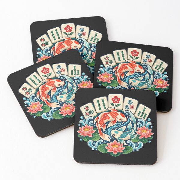 Item preview, Mahjong Beginner Club – Colorful Botanical Tile Art designed and sold by Georain.