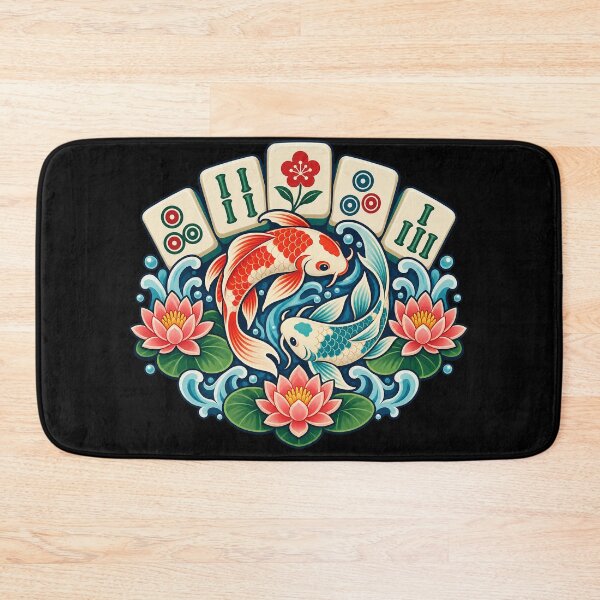 Item preview, Mahjong Beginner Club – Colorful Botanical Tile Art designed and sold by Georain.