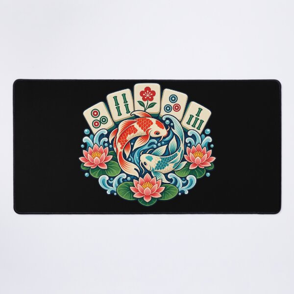 Item preview, Mahjong Beginner Club – Colorful Botanical Tile Art designed and sold by Georain.