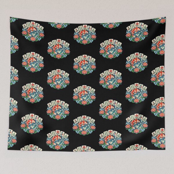 Item preview, Mahjong Beginner Club – Colorful Botanical Tile Art designed and sold by Georain.