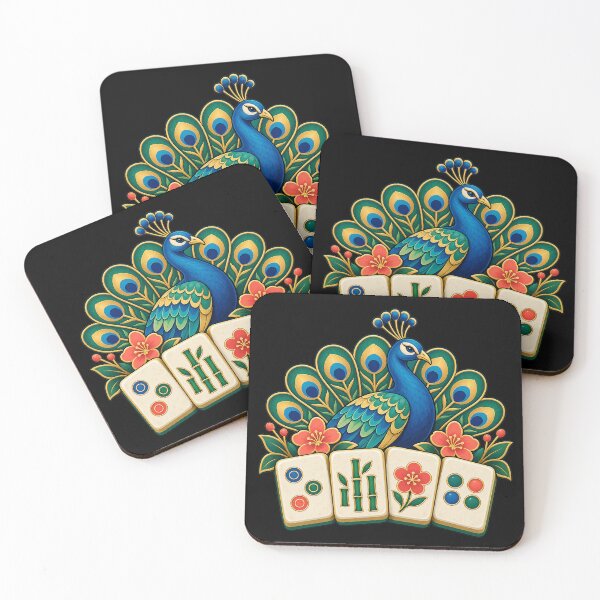 Item preview, Mahjong Beginner Club – Colorful Botanical Tile Art designed and sold by Georain.