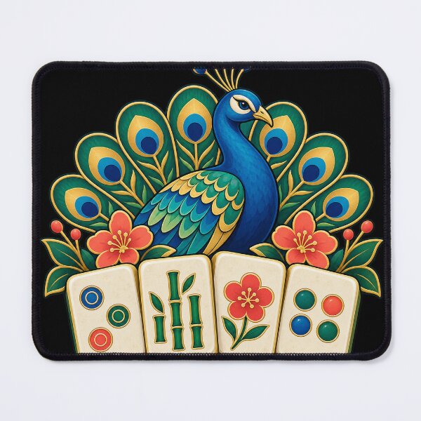 Item preview, Mahjong Beginner Club – Colorful Botanical Tile Art designed and sold by Georain.