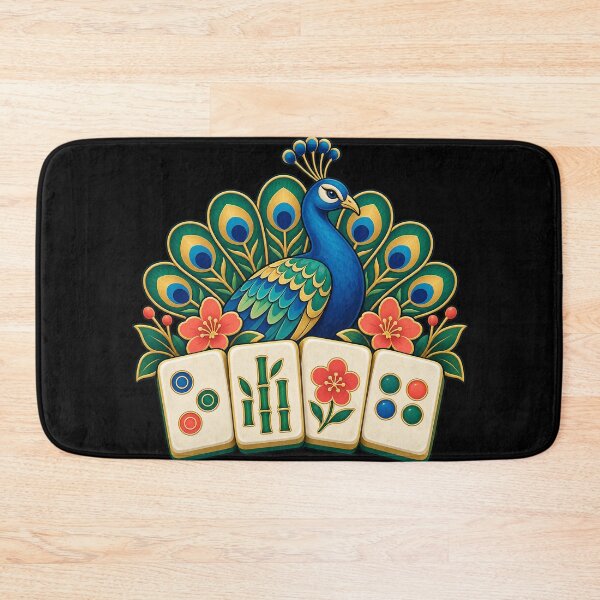 Item preview, Mahjong Beginner Club – Colorful Botanical Tile Art designed and sold by Georain.