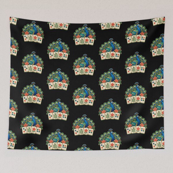 Item preview, Mahjong Beginner Club – Colorful Botanical Tile Art designed and sold by Georain.