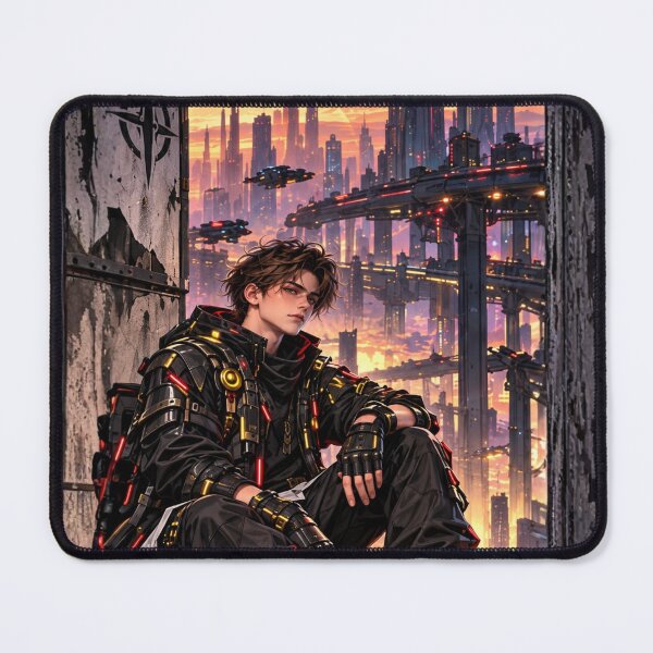 Item preview, Danix Cyberpunk City Skyline Poster Design designed and sold by Kenzie & Co.