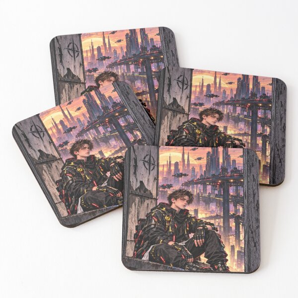 Item preview, Danix Cyberpunk City Skyline Poster Design designed and sold by Kenzie & Co.