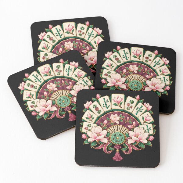 Item preview, Mahjong Beginner Club – Colorful Botanical Tile Art designed and sold by Georain.