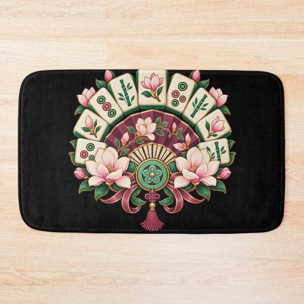 Item preview, Mahjong Beginner Club – Colorful Botanical Tile Art designed and sold by Georain.