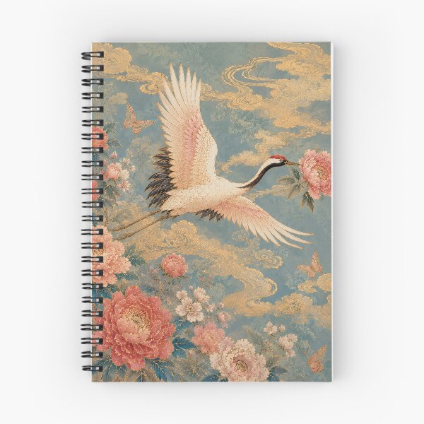 Item preview, Gilded Crane Among Peonies designed and sold by atanasiaslivert.